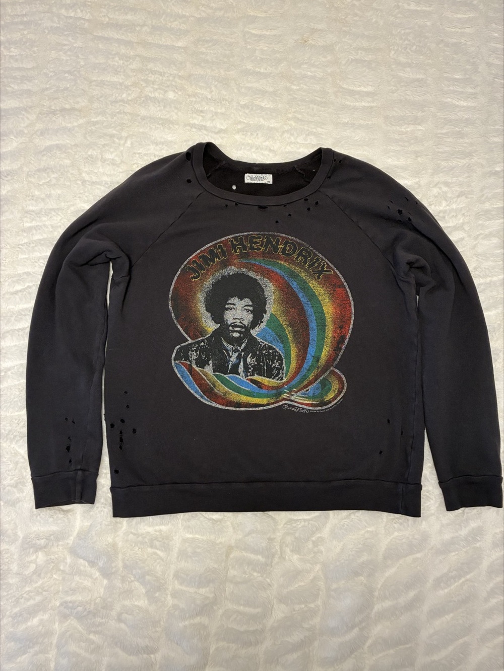Lauren Moshi Jimi Hendrix Graphic Sweatshirt in Black. Discontinued Design, XS